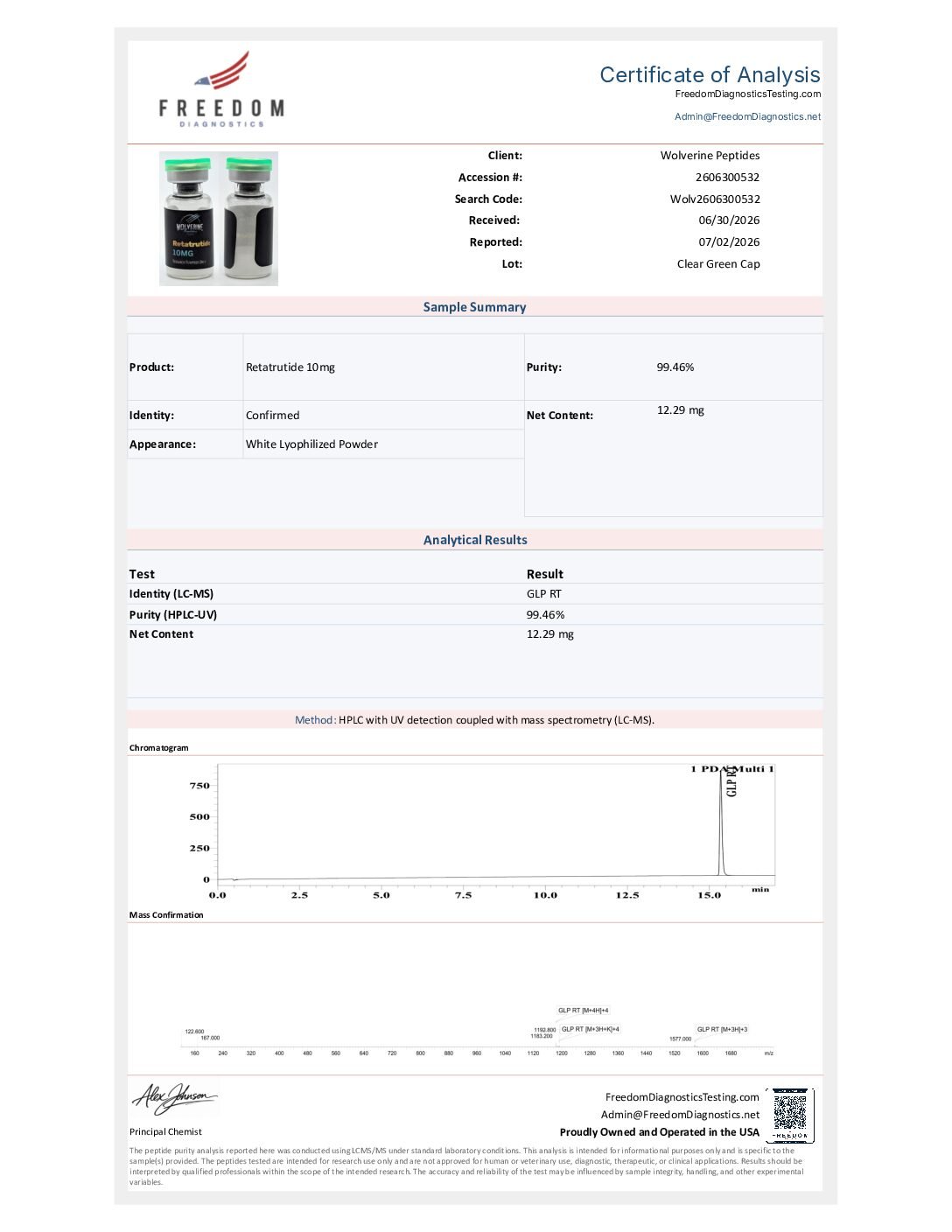 Wolverine Research Pack - GLP 3 10mg