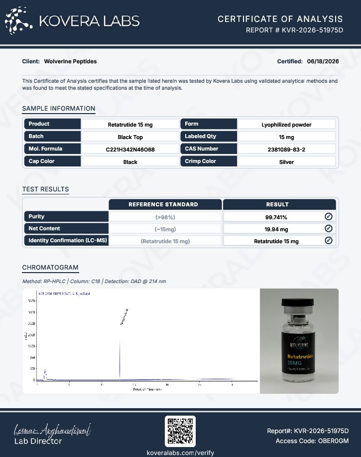 Wolverine Research Pack - GLP 3 15mg